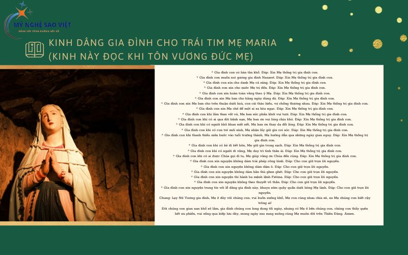 Kinh dâng gia đình cho trái tim Mẹ Kinh dâng gia đình cho trái tim Mẹ