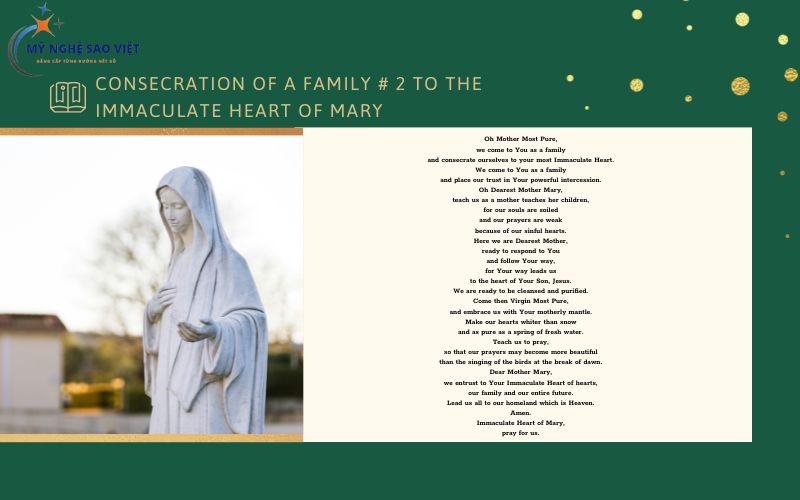 Kinh dâng gia đình cho trái tim Mẹ Kinh dâng gia đình cho trái tim Mẹ